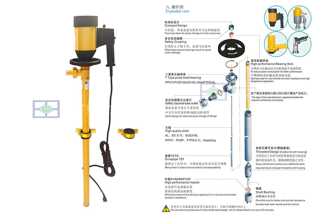 HD Chemical Drum Pump Parts